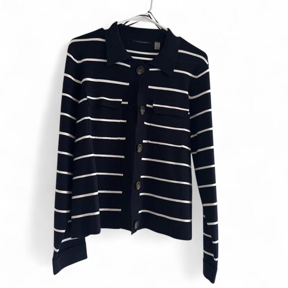 Tahari Women's Navy Cardigan